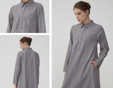 Normcore Gri Elbise
