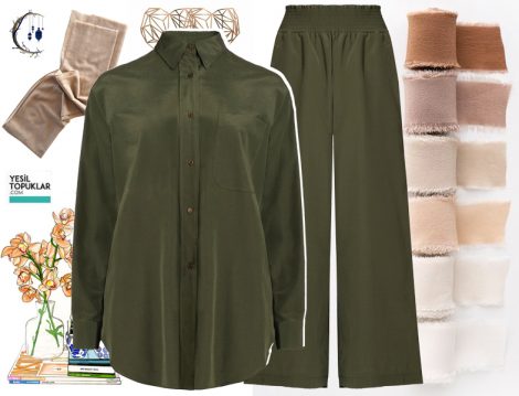 Normcore Haki Tesettür Kombin