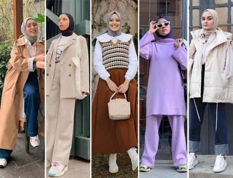 Aida Üstün Trençkot - Hooop Store Ceket - Stradivarius Süveter - Qooq Up Triko Takım - Touche Yelek