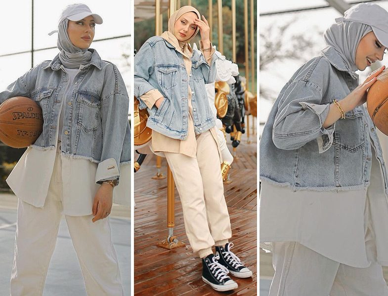 Denim Ceket Beyaz Pantolon Kombini (Beyza Ak)