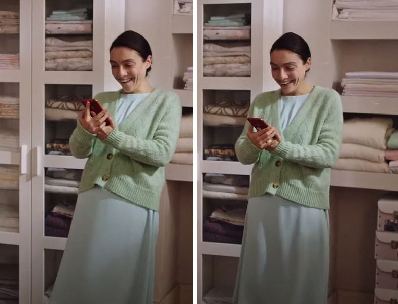 Masumlar Apartmanı Gülben (Merve Dizdar -Su Yeşili Elbise - Hırka)
