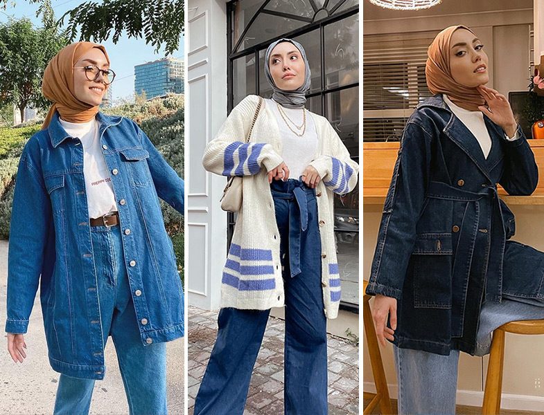 Tesettür Denim Kombinleri (Rimel Aşkına Hilal)