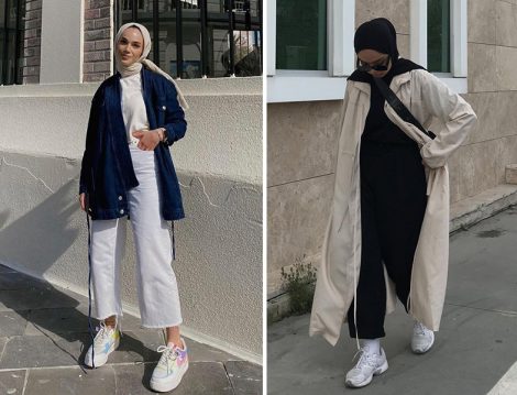 Touche Kot Kimono (Şeyma Kaymak) Touche Bej Yağmurluk (Aysha Mashrabova)