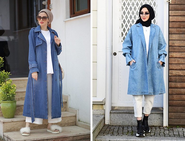 Neways Denim Trençkot ve Ceket