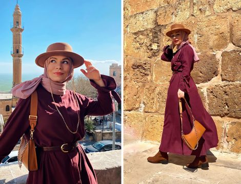 Normcore Elbise ve Şal - Büşra Karagöz