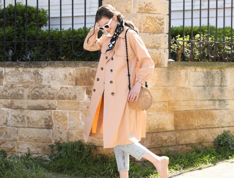 Normcore Arkası Düğmeli Trençkot