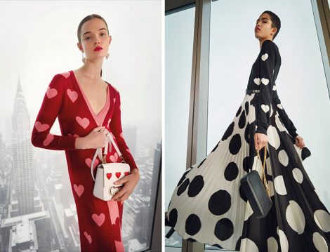 Carolina Herrera Kalp Desenli Elbise
