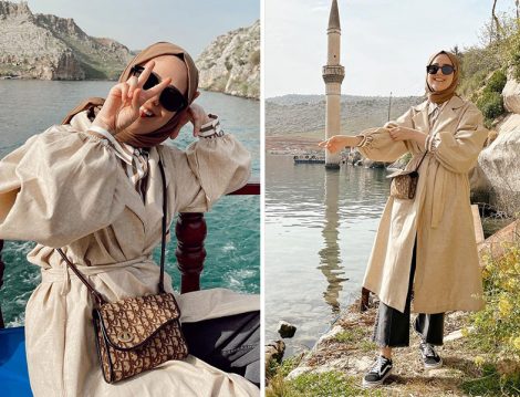 Ceylan Otantik Balon Kol Trençkot - Aybüke Nur Demirci Özkul