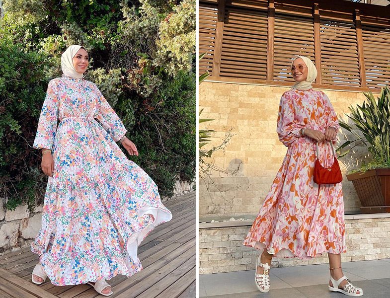 Hilay Desenli Elbise - Ebru Sever Türk & Esma Günöz Desenli Elbise - Sena Sever