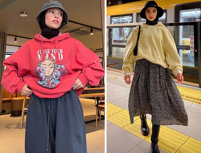 Addax Sweat - Mavera Bulut / Trendyolmilla Sweat - Ecmel Rümeysa Ocak