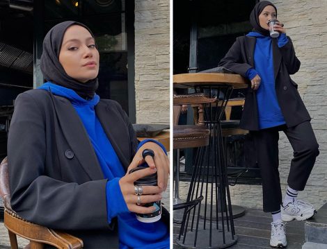 Kapüşonlu Sweat & Blazer Ceket - Ecmel Kılıç