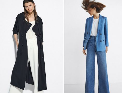 Massimo Dutti Trençkot ve Geniş Paça Jean