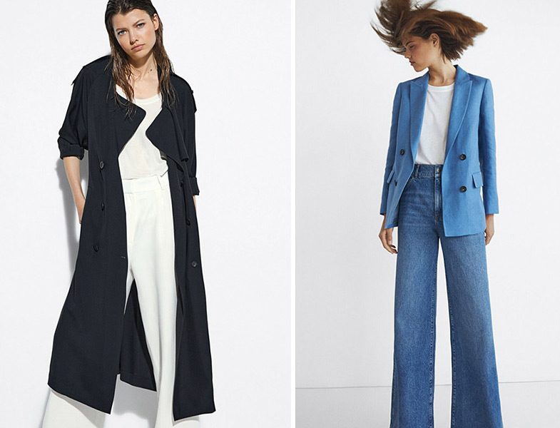 Massimo Dutti Trençkot ve Geniş Paça Jean