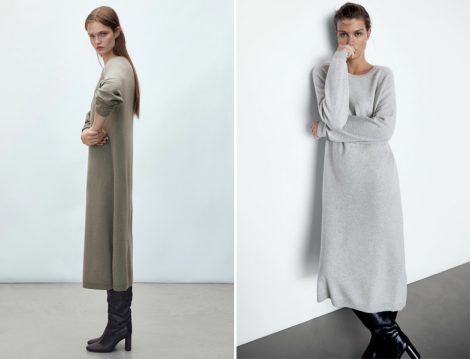 Massimo Dutti Triko Uzun Elbise