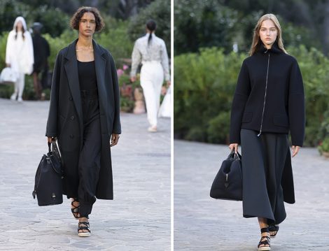 Siyah Scuba Etek&Fermuarlı Spor Ceket - Siyah Şalvar Pantolon& Tişört&Trençkot - Max Mara 2021-22