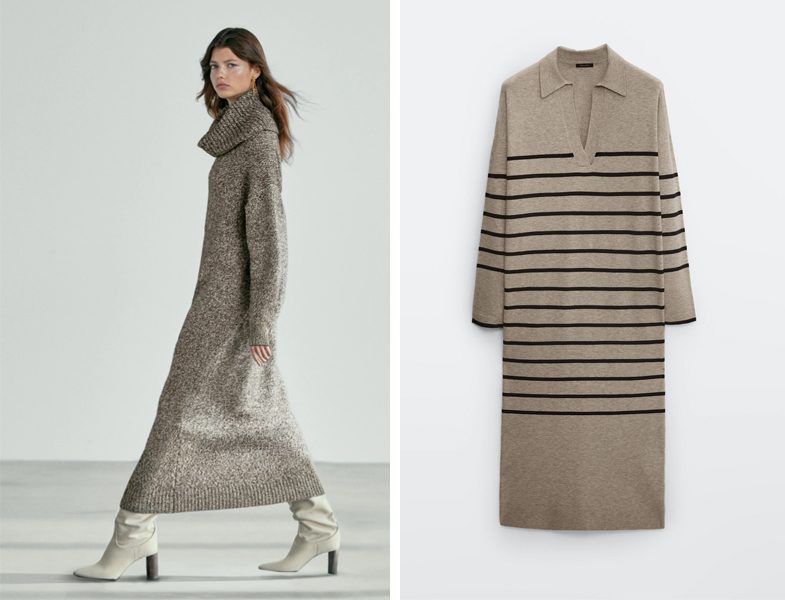 Tesettür Triko Elbise Massimo Dutti
