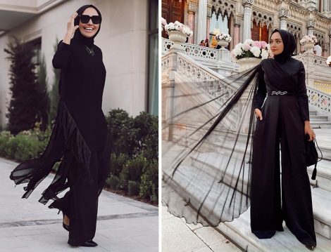 Almarwah Black Takım & Qooq Abiye Tulum - Hülya Aslan