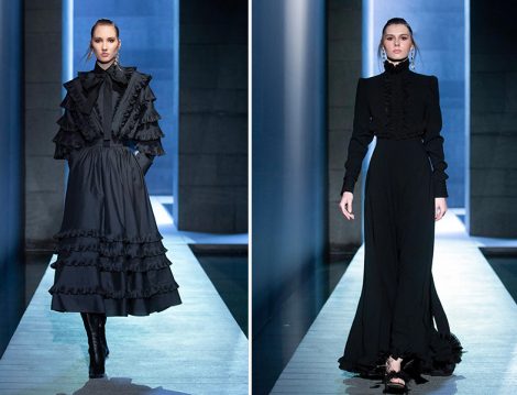 Elie Saab 2021 Sonbahar Kış (Siyah Elbise)