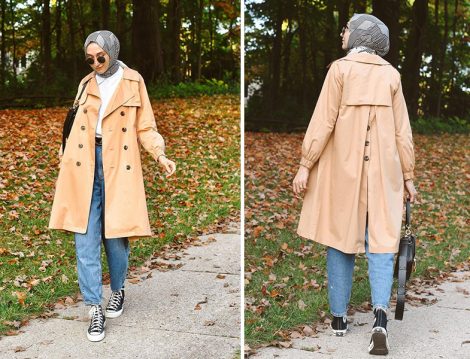 Normcore Düğme Detay Trençkot - Elif Doğan