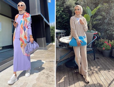 Yaqa Etekli Triko Takım & Cloche Pantolon Hıka Triko Takım - Betül Gedik