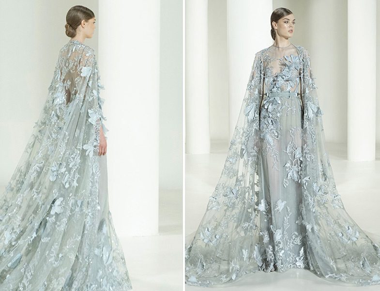 Elie Saab 2021-22 Sonbahar Kış (Pelerin Elbise)