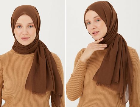 Normcore Koyu Kahve Şal