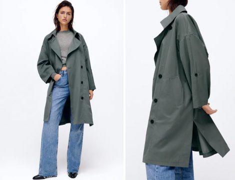 Zara Kruvaze Oversize Trençkot