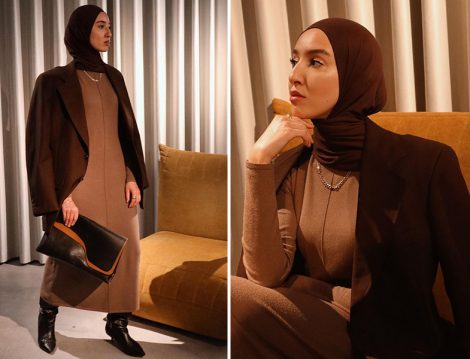 Zara Triko Elbise - Blazer Ceket Kombini (Imane Asry)