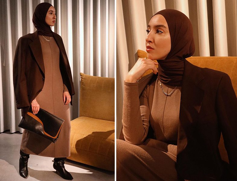 Zara Triko Elbise - Blazer Ceket Kombini (Imane Asry)