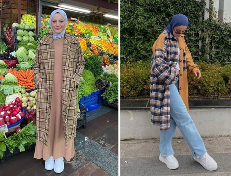 Normcore Triko Elbise ve Normcore Oduncu Gömlek - Elif Değirmenci