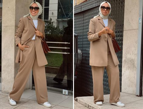 Qooq Store Bej Blazer Ceket Pantolon Takım