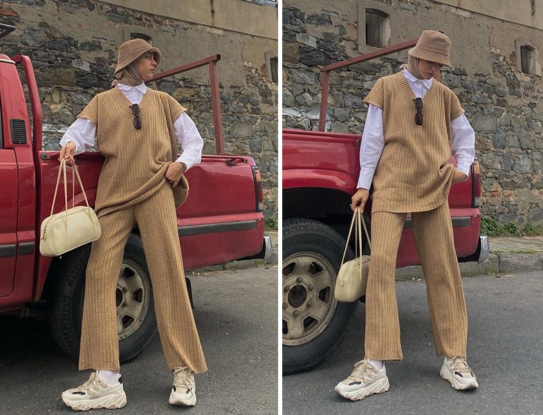 Özsarıçam Camel Süveter Takım - Beyza Karam