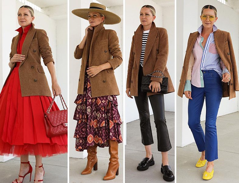 Blair Eadie'den Kahve Blazer ile 4 Farklı Kombin