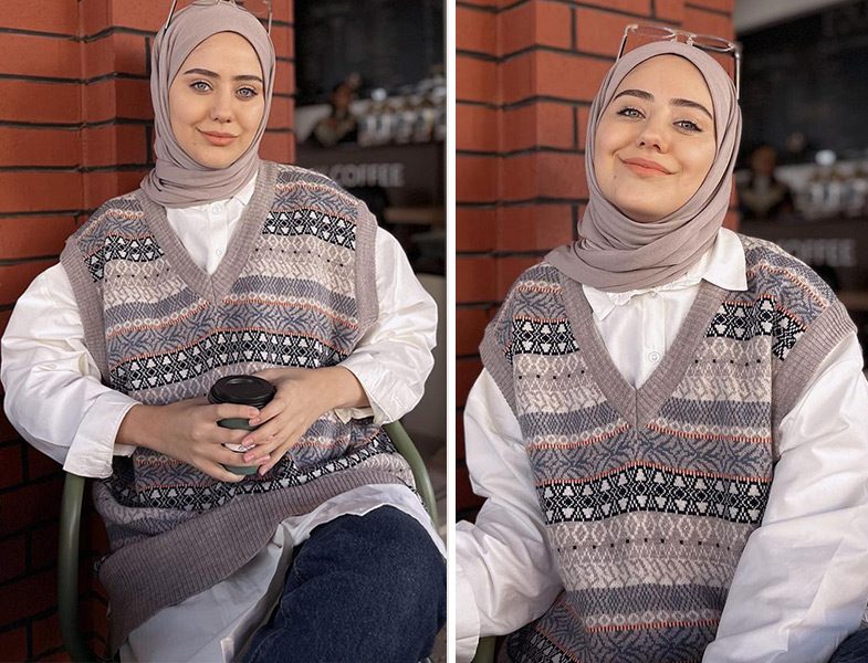 Fahhar Design Desenli Süveter - Aybükenur Demirci