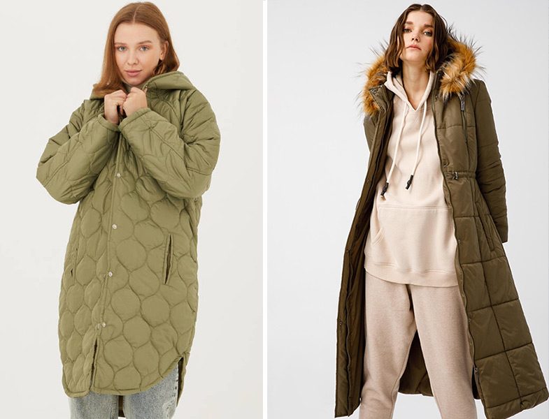 Normcore Haki Kapitone Kaban - Micca Haki Şişme Manto