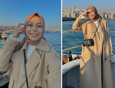 Şüheda Nur Camel Krem Ton Sür Ton Tesettr Kombinler