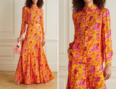 Carolina Herrera Desenli Etek ve Gömlek