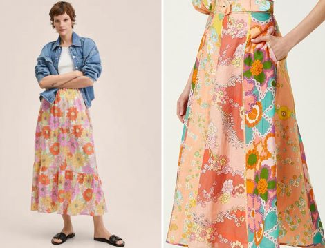 Mango Çiçekli Etek - Zimmermann Desenli Etek