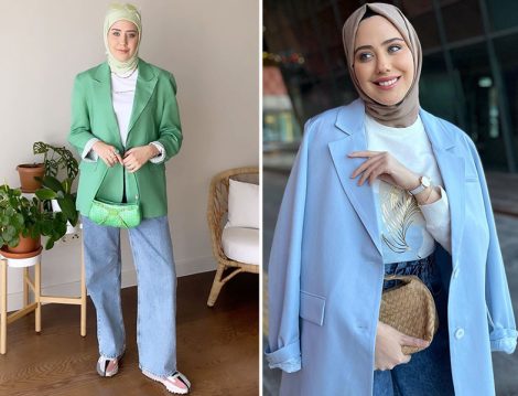 Bershka Yeşil Blazer - DeFacto Mavi Blazer Ceket (Aybüke Nur Demirci)