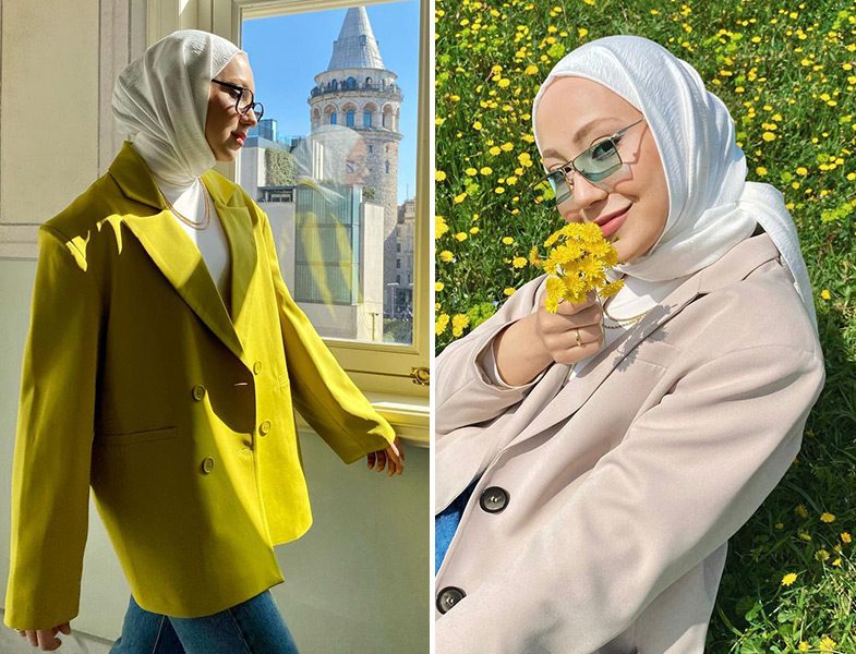Beyaz Şal ile Tesettür Kombin - Seda Nur Gümüş