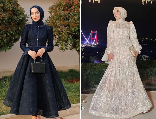 Sema Ertemel Couture Siyah Abiye - Sena Sever & Quva Bridal Pudra Abiye - Betül Mancak