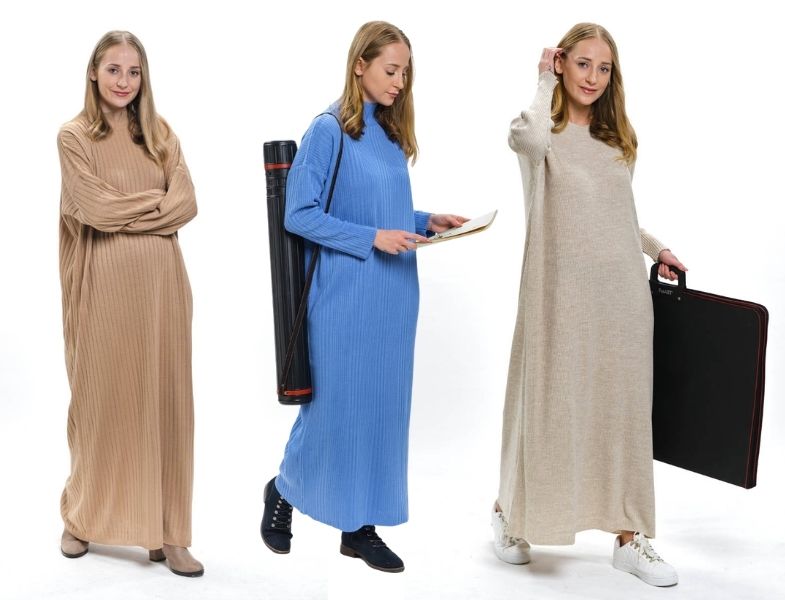 Normcore Uzun Triko Elbise Modelleri