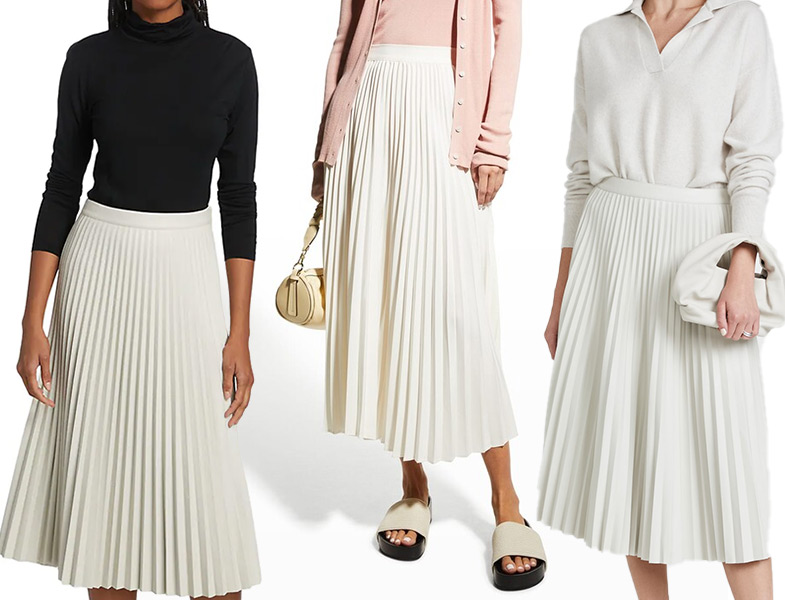 Proenza Schouler ve Co Beyaz Pilili Etekler