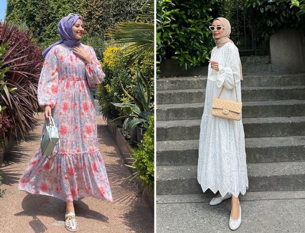 Kadriye Baştürk Desenli Elbise - Aybüke Nur Demirci ve Niqozza Beyaz Elbise - Betül Gedik