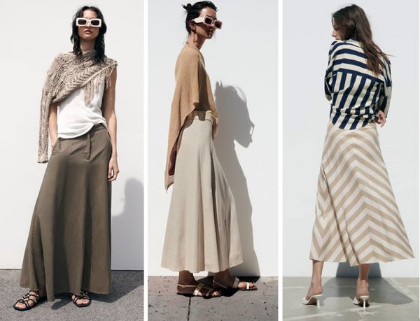 Zara 2023 Yaz Keten Etek Modelleri
