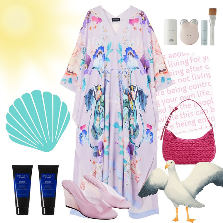 Meng Desenli Kaftan Kombini