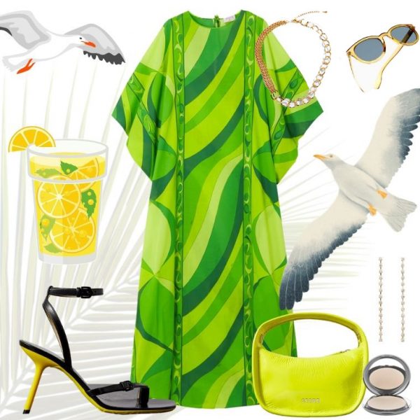 Pucci Yeşil Kaftan Kombin