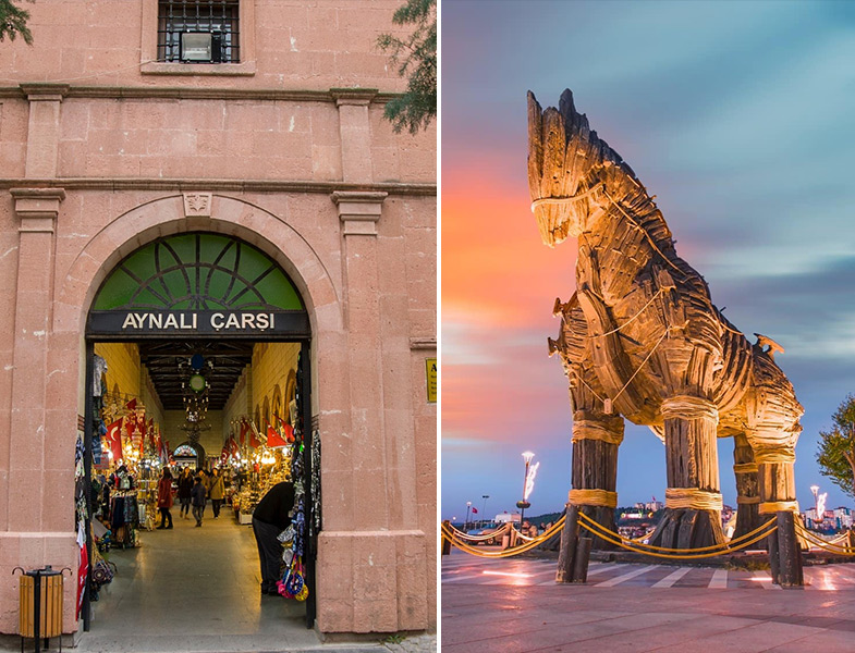 Çanakkale Truva Heykeli ve Aynalı Çarşı