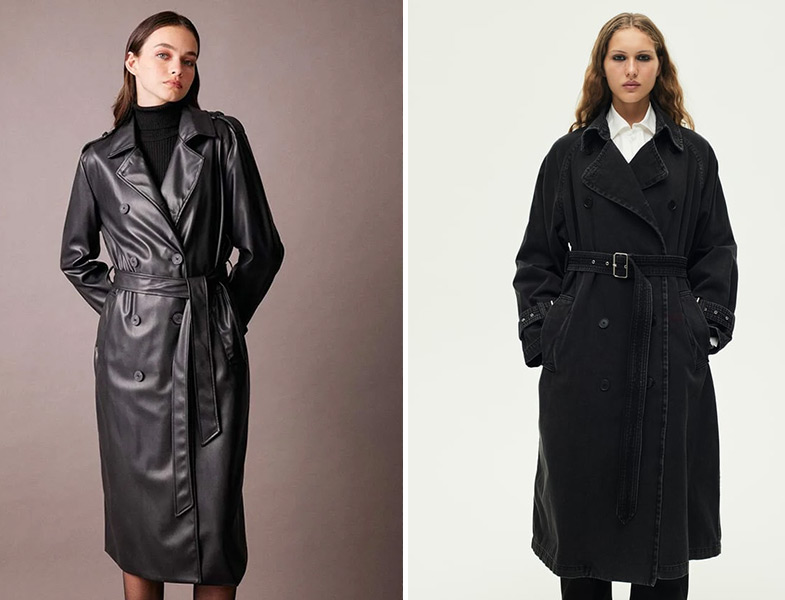 DeFacto Deri Trençkot - Zara Denim Trençkot