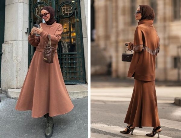 Betül Gedik Kahverengi Etek Kombinleri